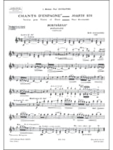 Chants d'espagne - Violon - Joaquin Nin - Partition - Violon